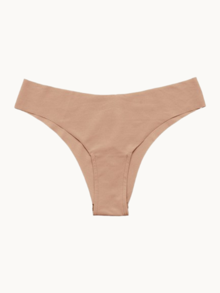 Calcinha Biquíni Em Microfibra Nude Bege Camurca